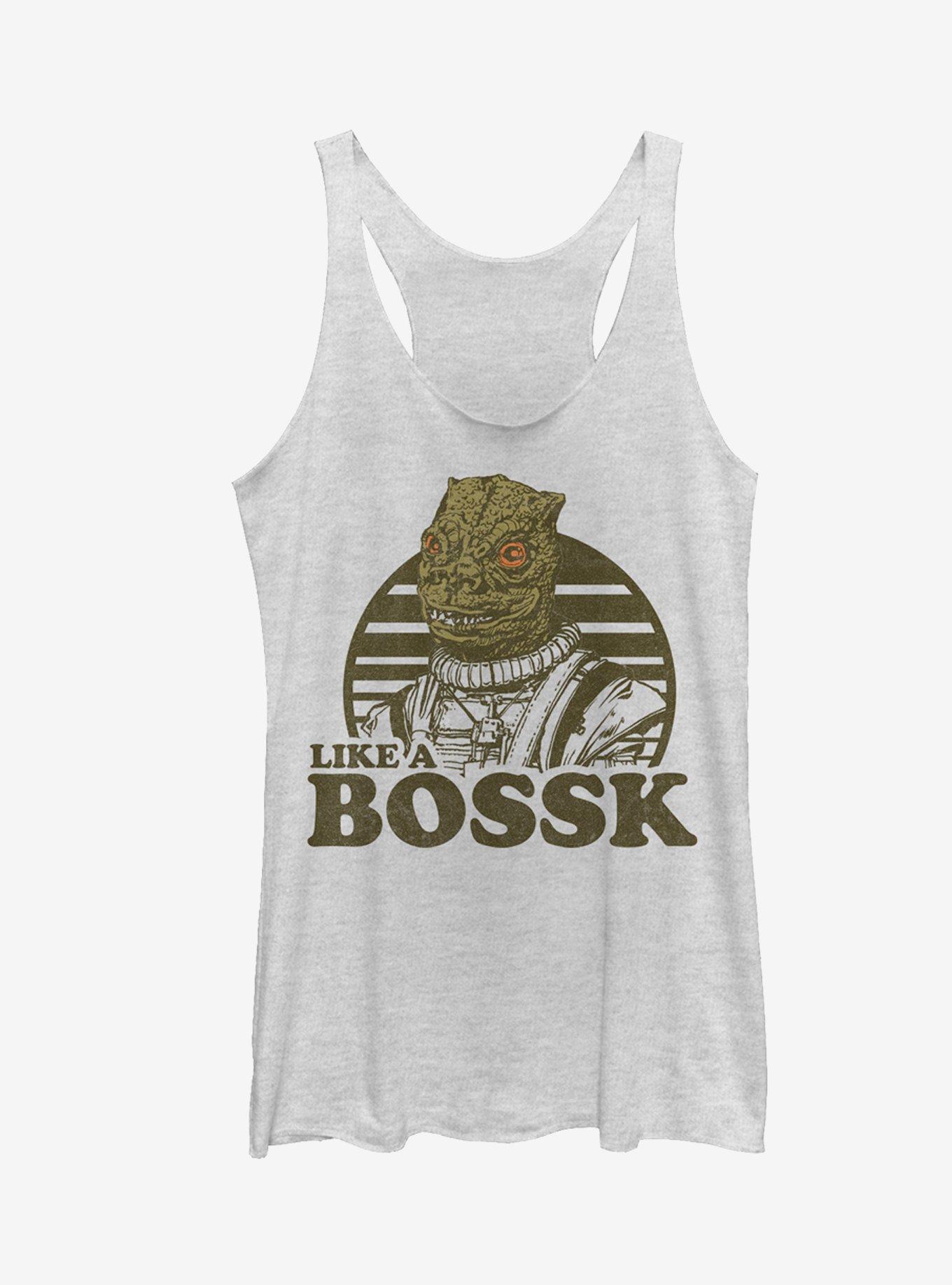 Star Wars Like a Bossk Girls Tanks, WHITE HTR, hi-res