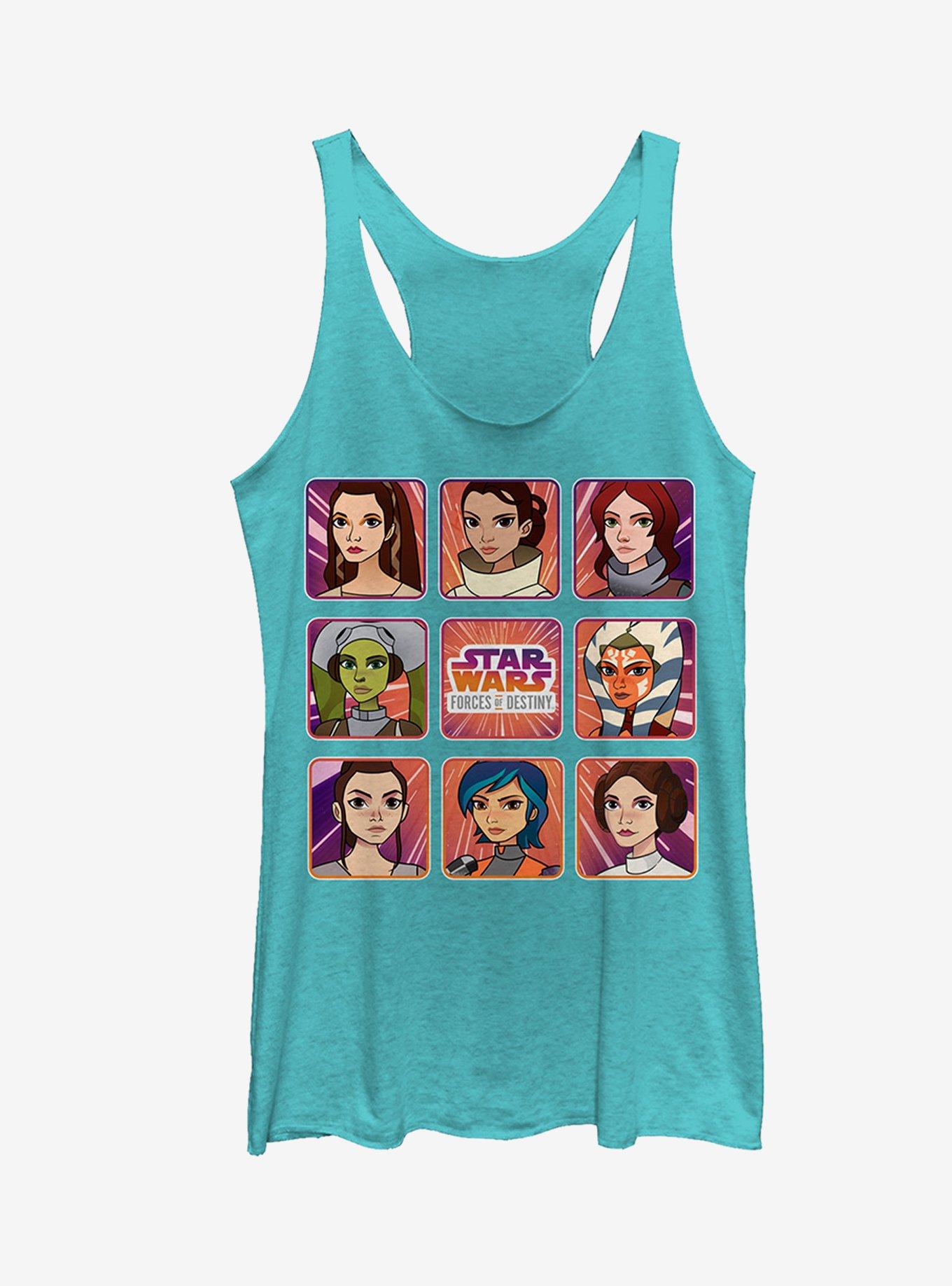 Star Wars Panels Girls Tanks, TAHI BLUE, hi-res