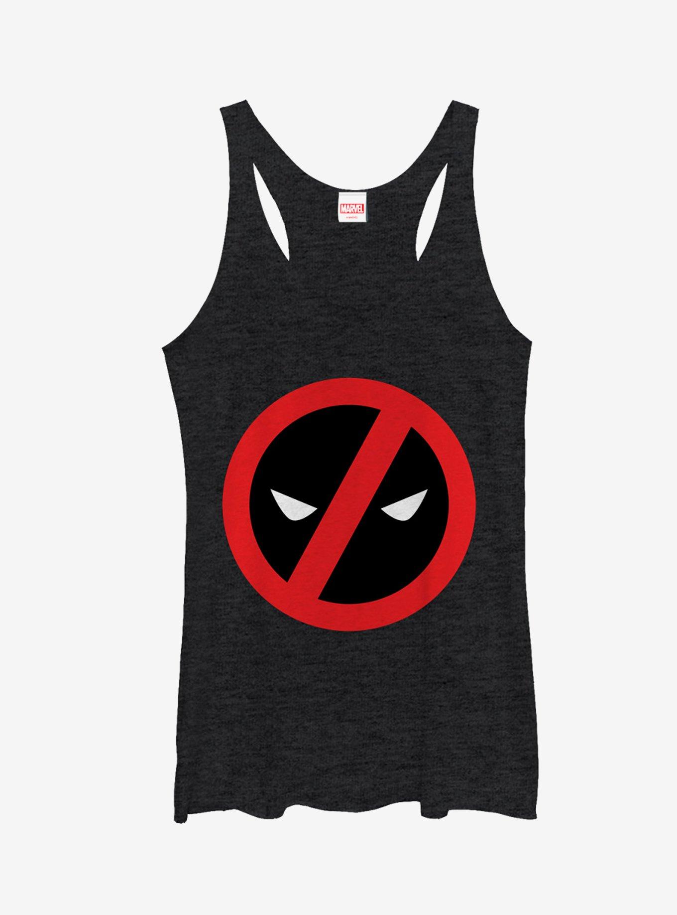 Marvel Deadpool No Deadpool Allowed Girls Tank, BLK HTR, hi-res