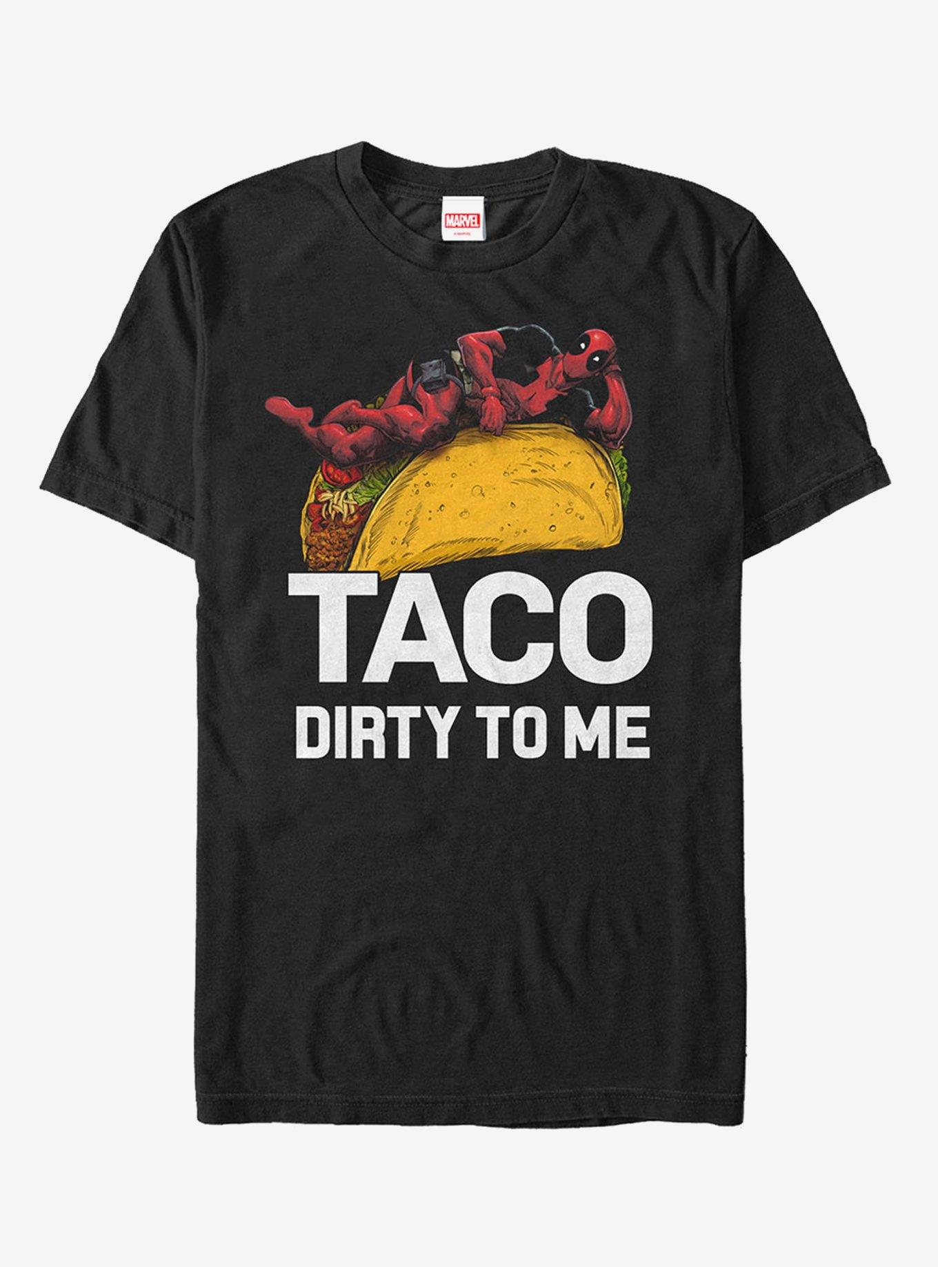 Marvel Deadpool Taco Dirty To Me T-Shirt, BLACK, hi-res