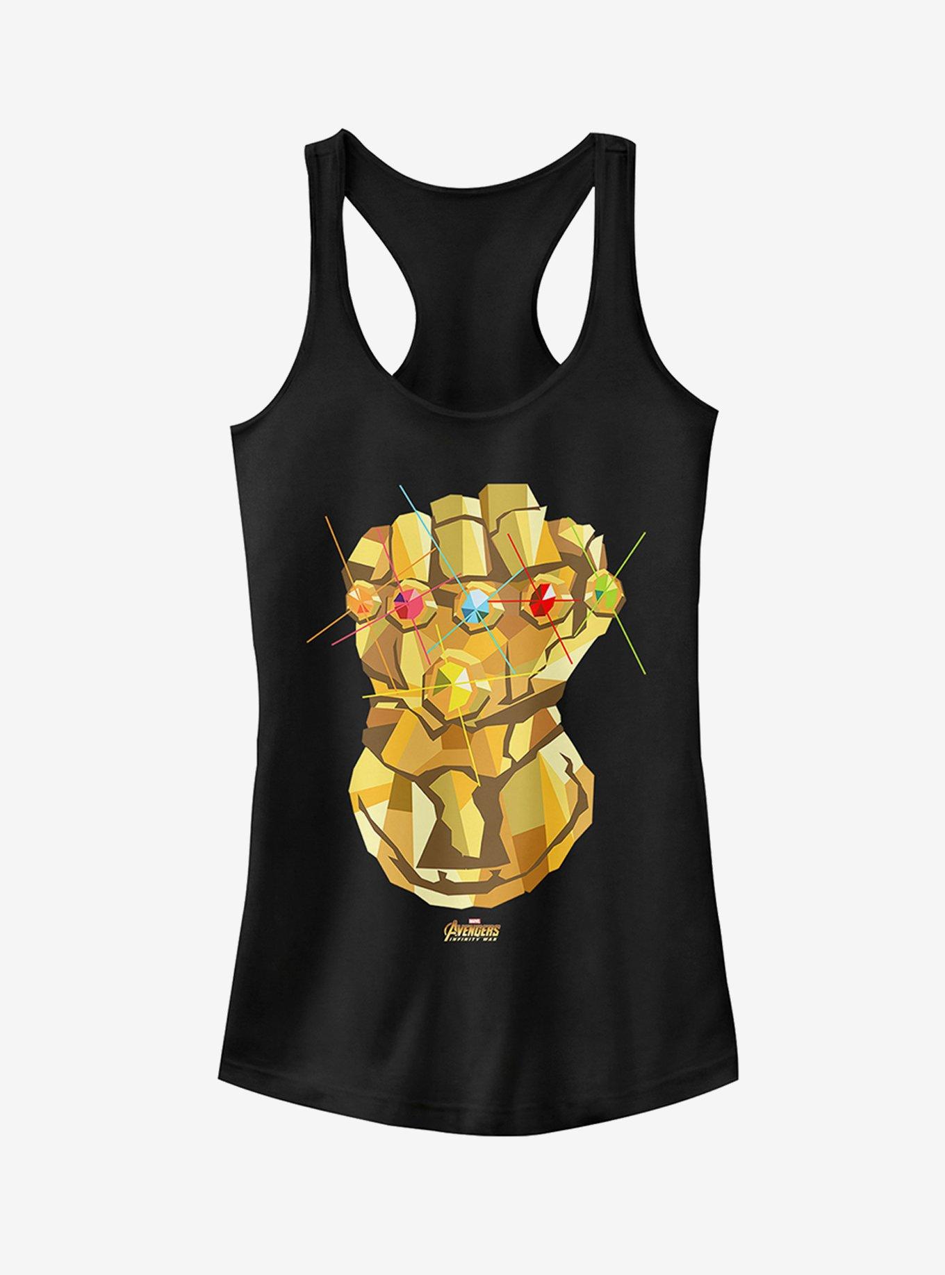 Marvel Avengers: Infinity War Geometric Gauntlet Girls Tanks, BLACK, hi-res