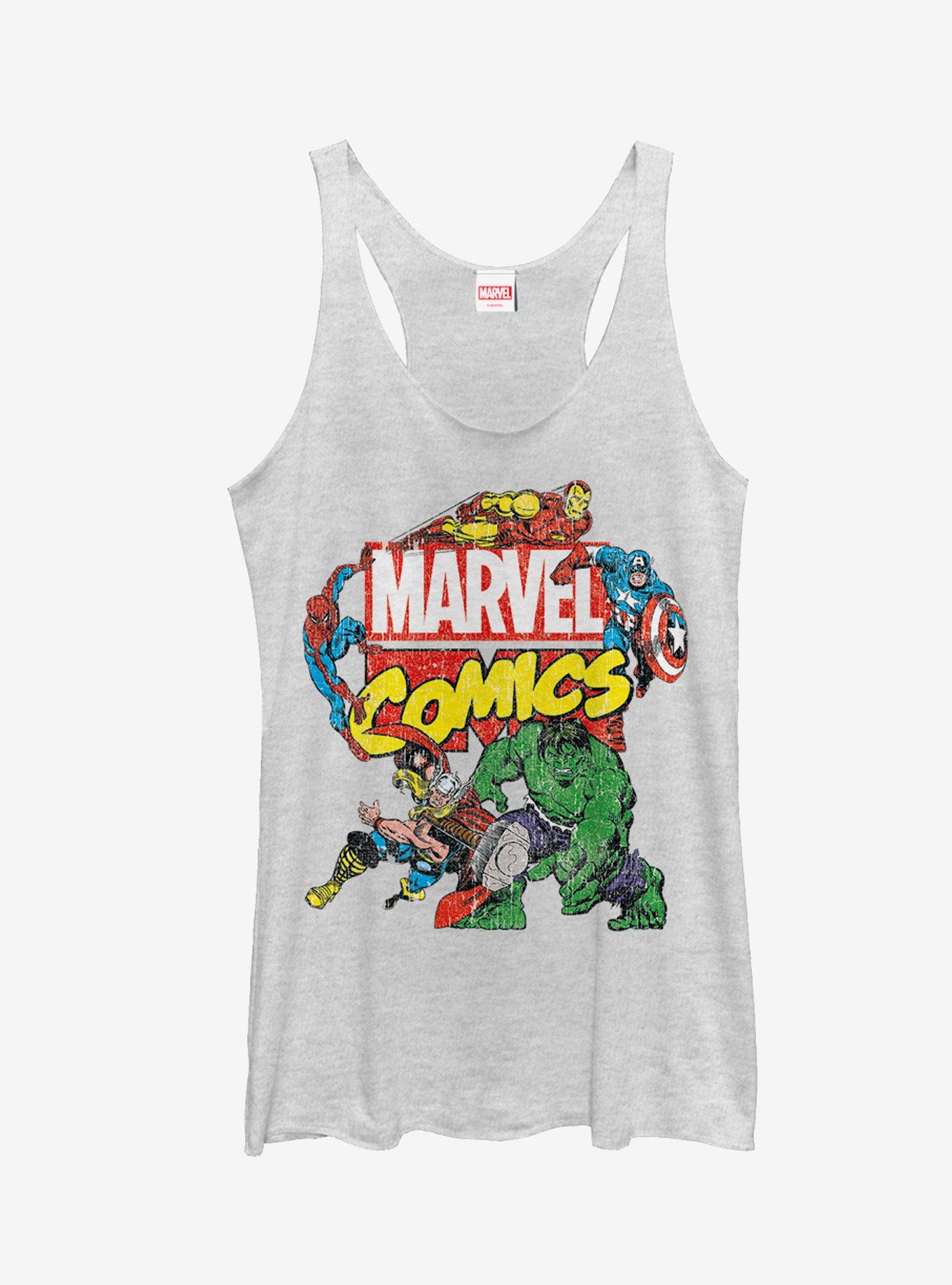 Marvel Comics Girls Tanks, WHITE HTR, hi-res