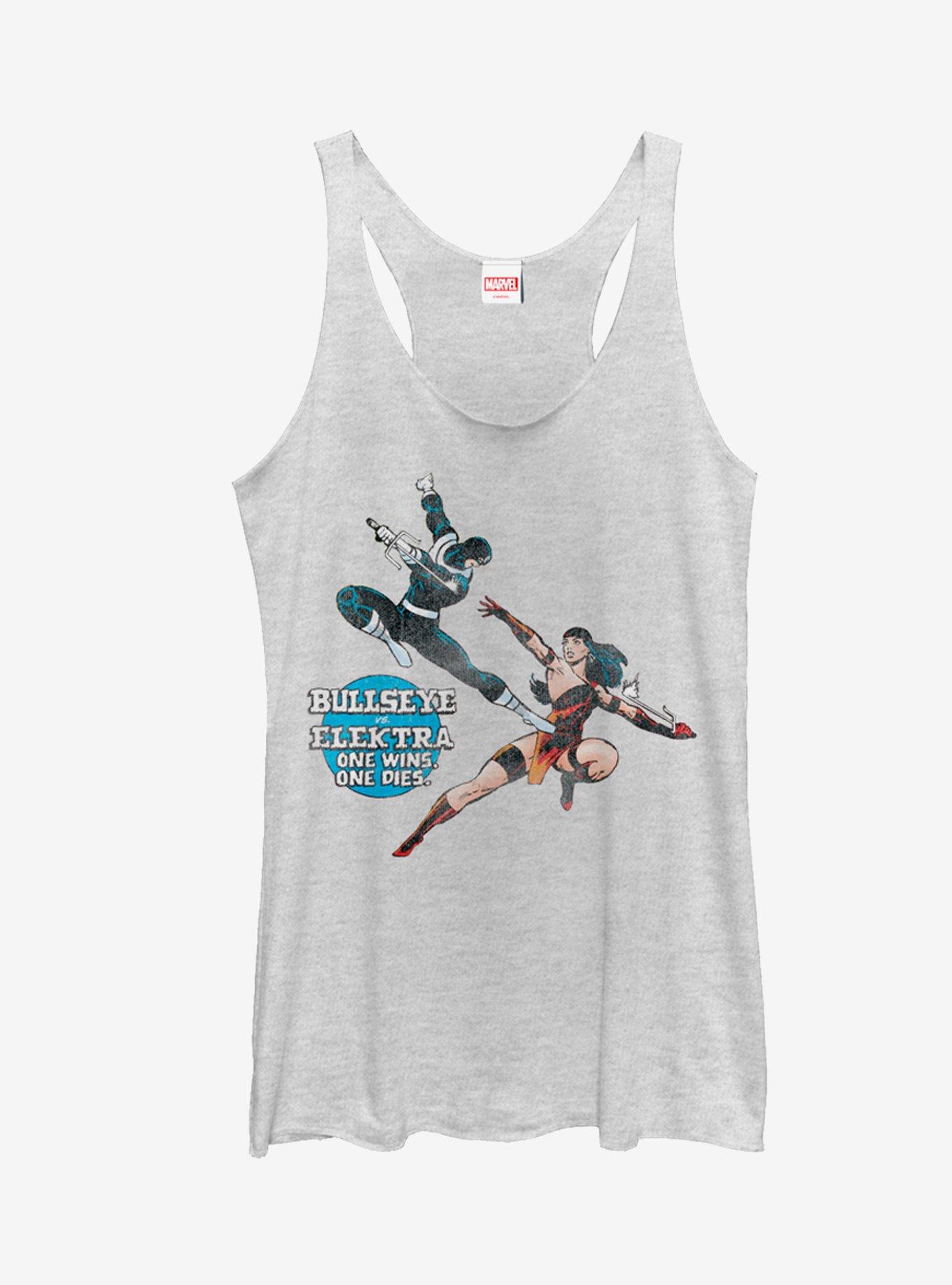 Marvel Elektra vs. Bullseye Battle Girls Tanks, WHITE HTR, hi-res