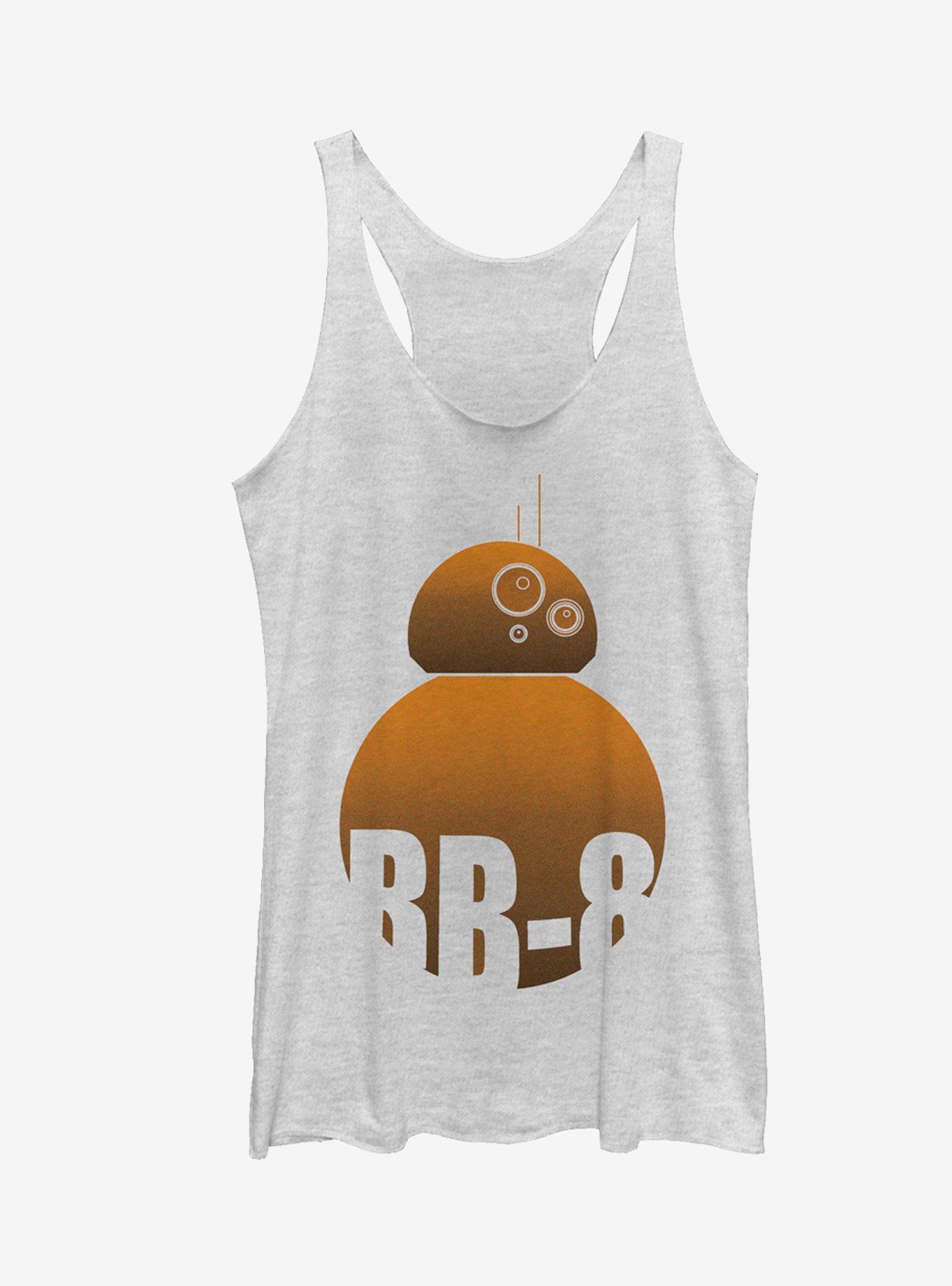 Star Wars Simple BB-8 Girls Tanks, WHITE HTR, hi-res