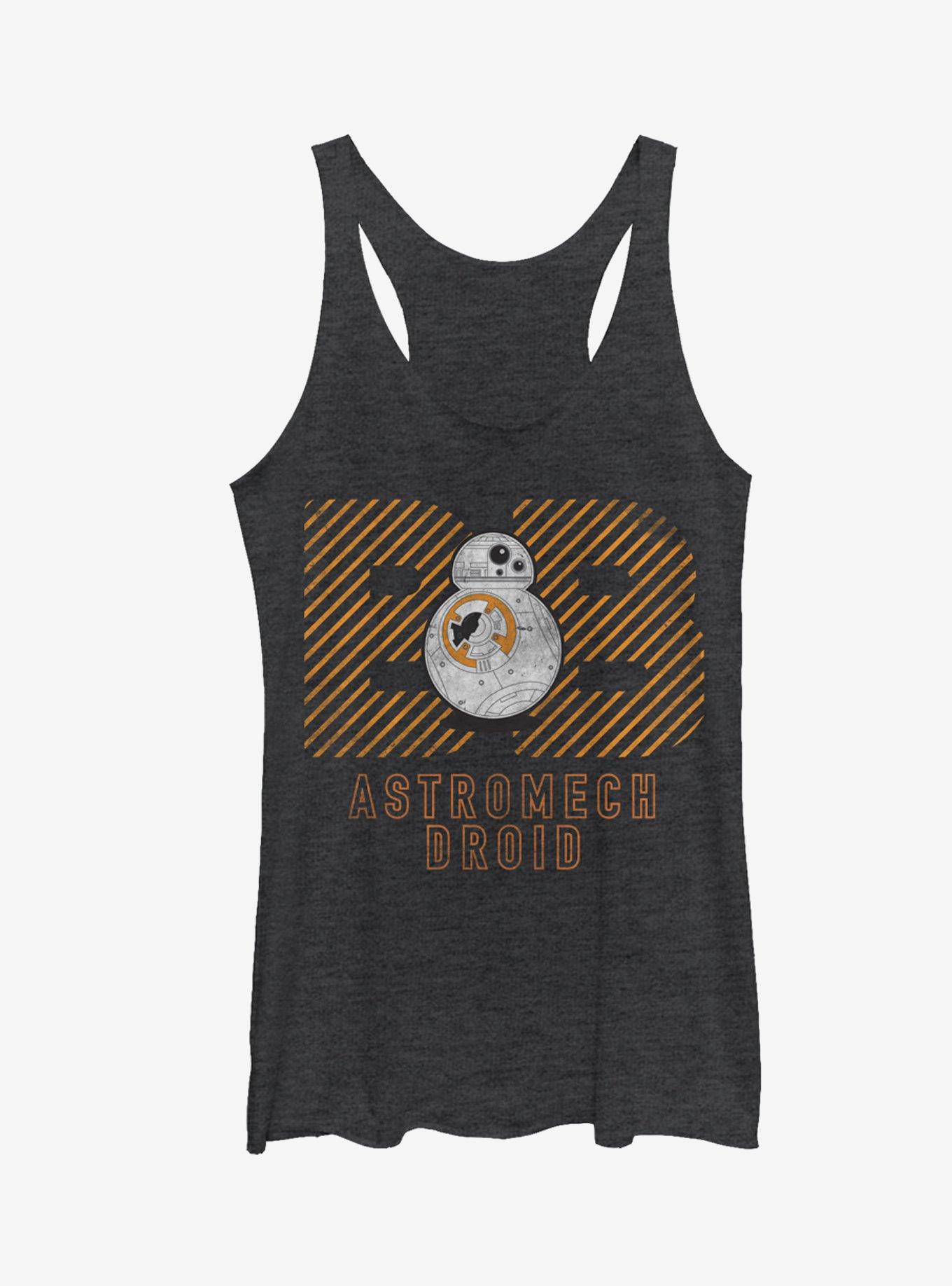 Star Wars BB-8 Astromech Droid Distressed Girls Tanks, BLK HTR, hi-res