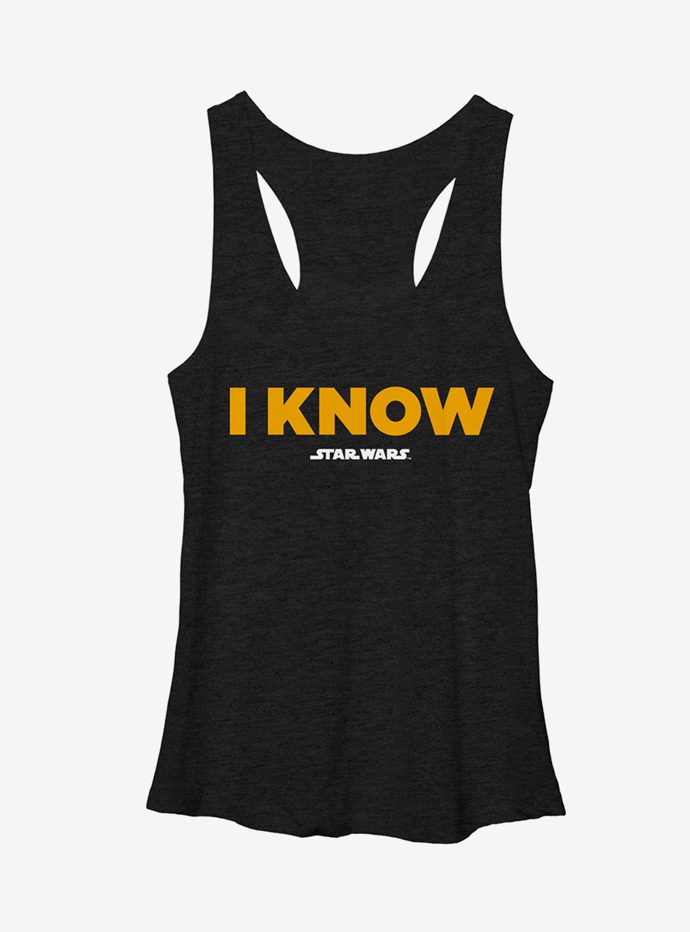 Star Wars Han Solo I Know Girls Tanks, BLK HTR, hi-res