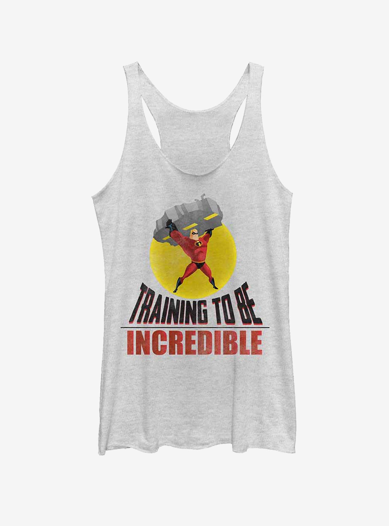 Disney Pixar Incredibles Training to Be Incredible Girls Tank, WHITE HTR, hi-res