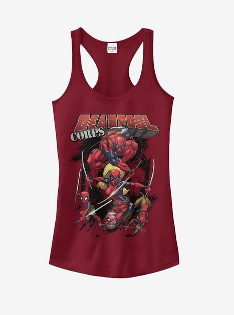 Marvel Deadpool Corps Girls Tanks - GREY | Hot Topic