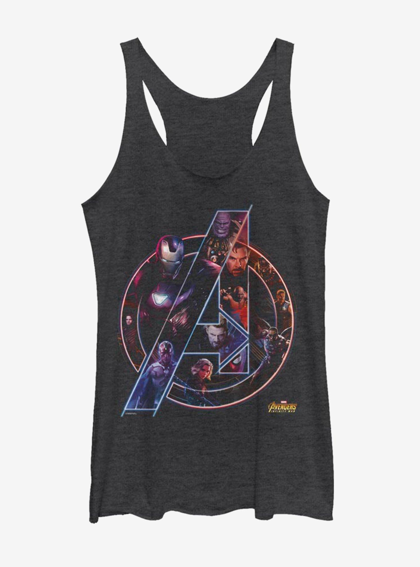Marvel Avengers: Infinity War Logo Girls Tanks