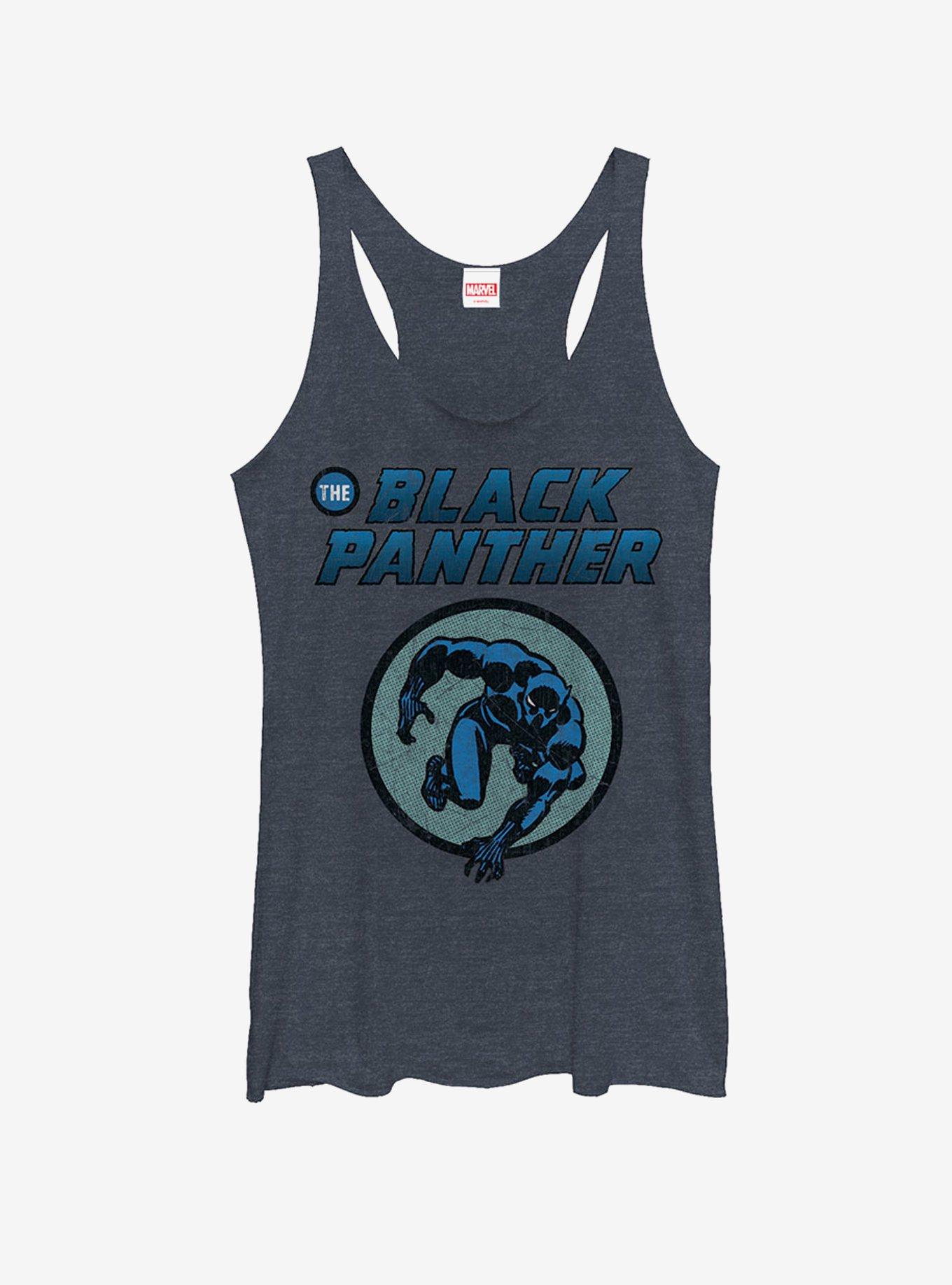 Marvel Black Panther Leap Girls Tanks, NAVY HTR, hi-res