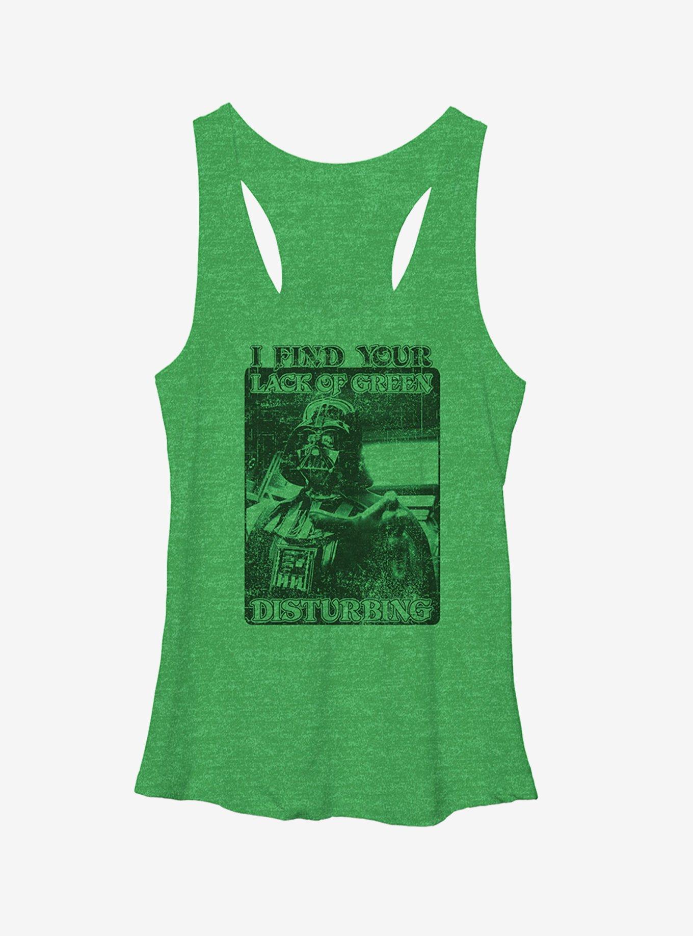 Star Wars Darth Vader St. Patrick's Day Lack of Green Girls Tank, ENVY, hi-res