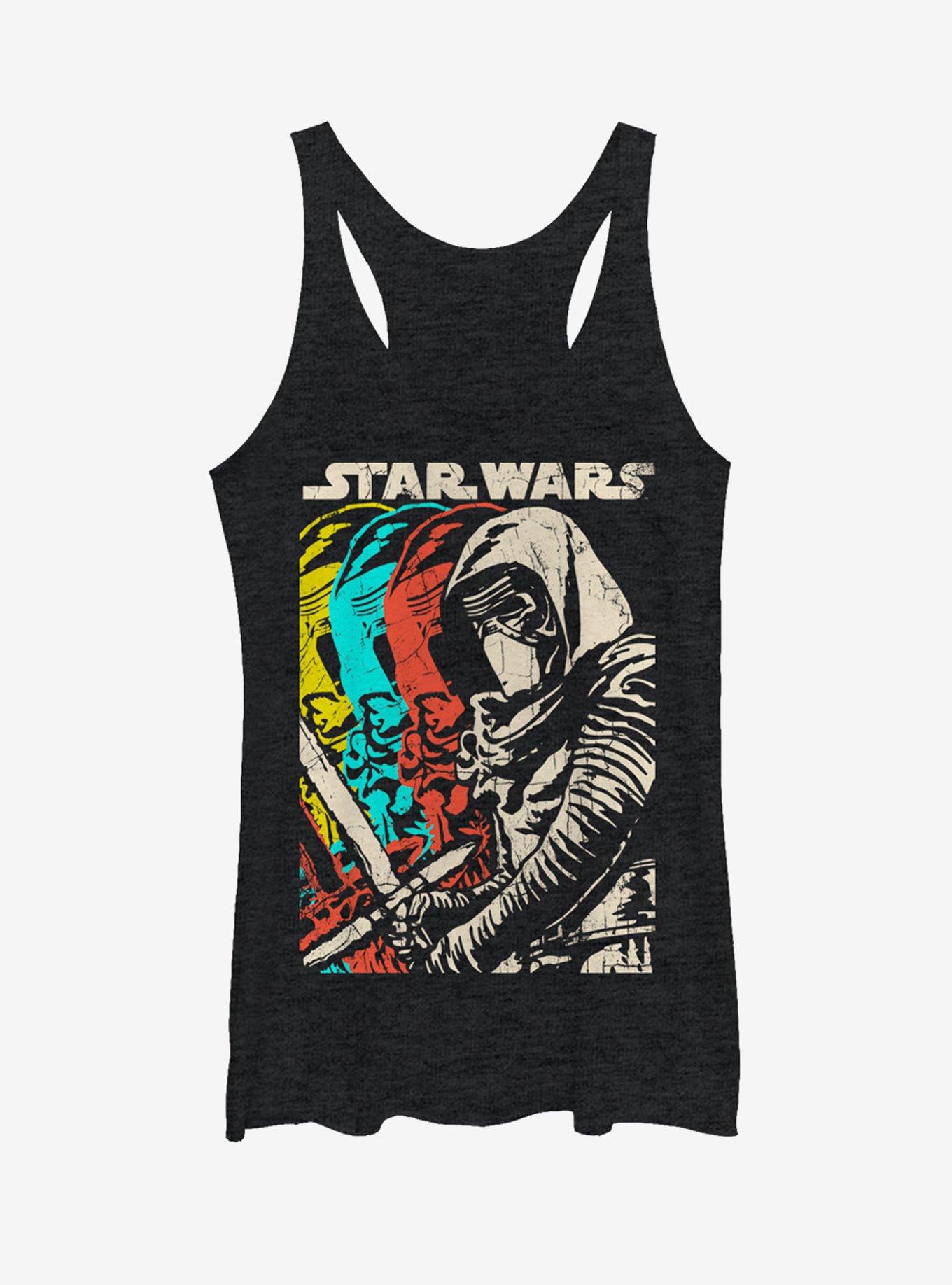 Star Wars Episode VII Kylo Ren Copies Girls Tanks, BLK HTR, hi-res