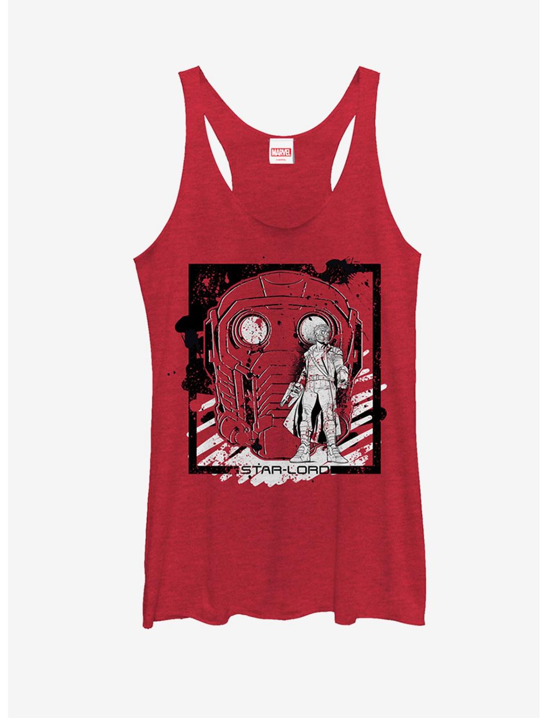Guardians Of The Galaxy Guardians of the Galaxy Star-Lord Face Girls Tanks, RED HTR, hi-res