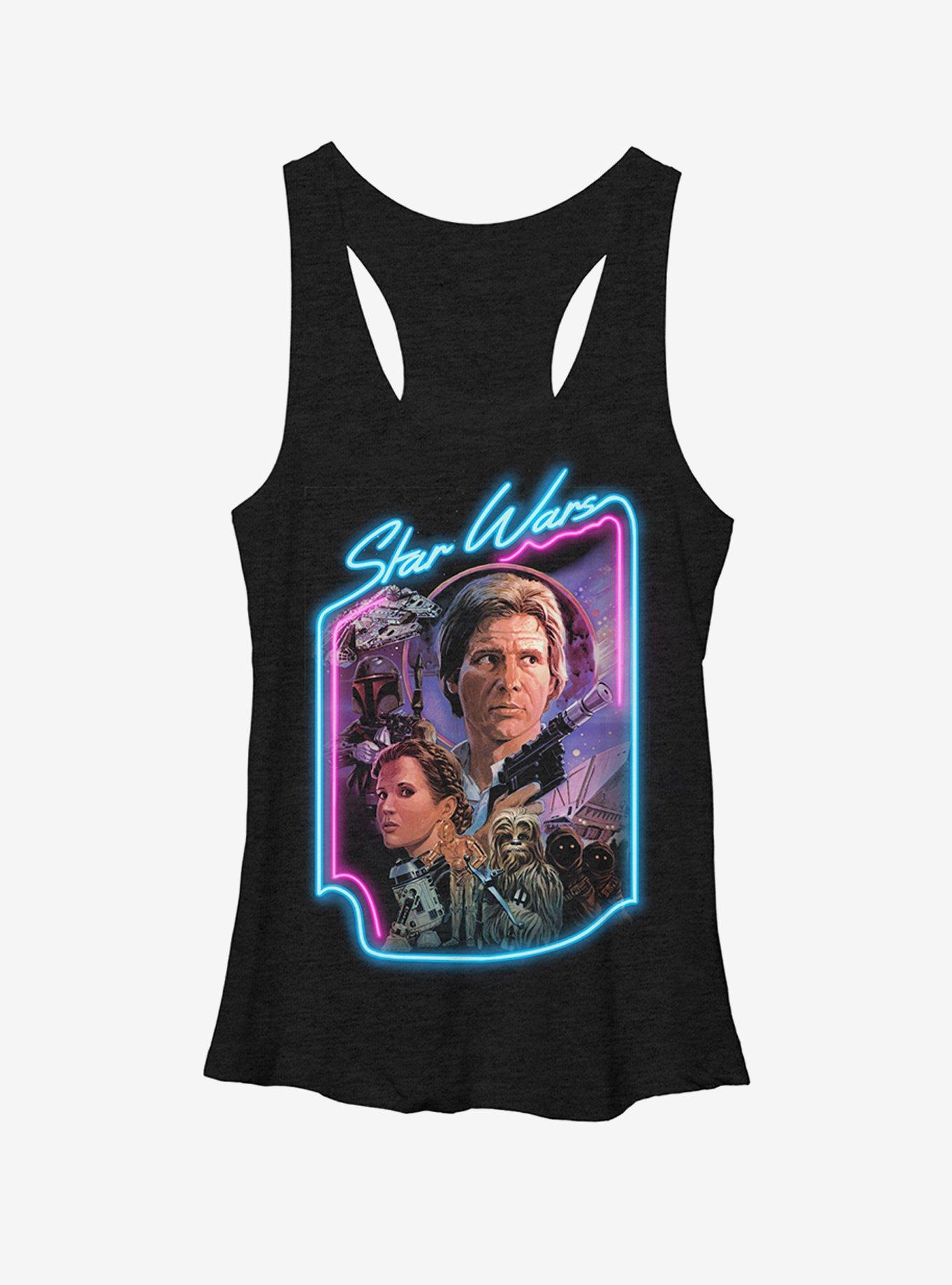 Star Wars Han Solo and Princess Leia Girls Tanks