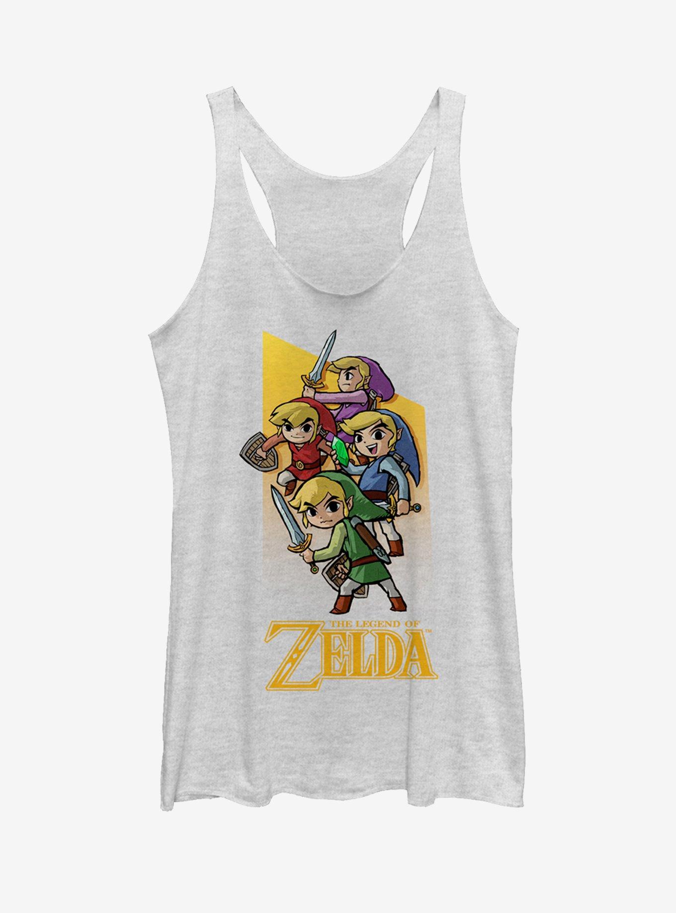 Nintendo Legend of Zelda Four Sword Link Girls Tanks, WHITE HTR, hi-res