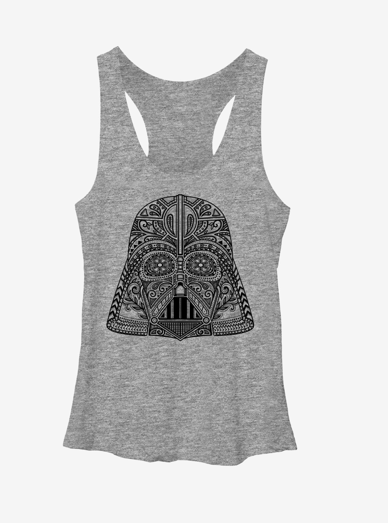 Star Wars Ornate Vader Helmet Girls Tanks, GRAY HTR, hi-res