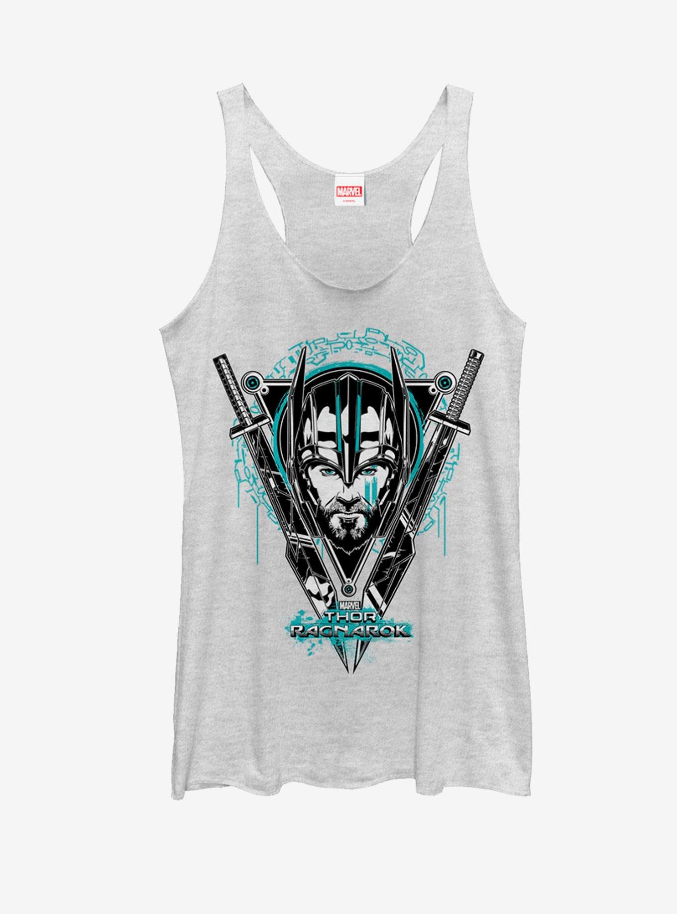 Marvel Thor: Ragnarok Triangle Portrait Girls Tanks, WHITE HTR, hi-res