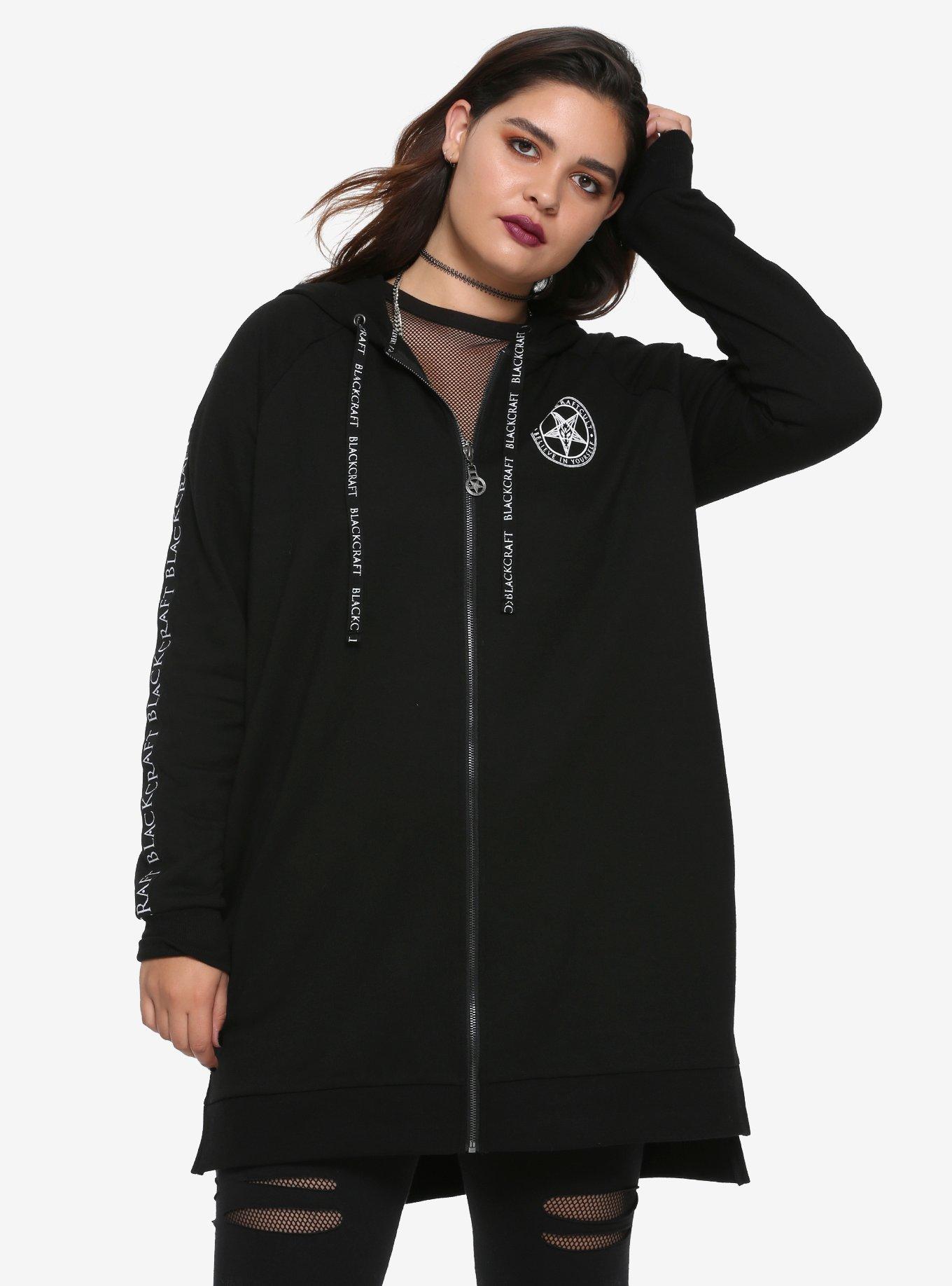 BlackCraft Witching Hour Girls Long Hoodie Plus Size, BLACK, hi-res