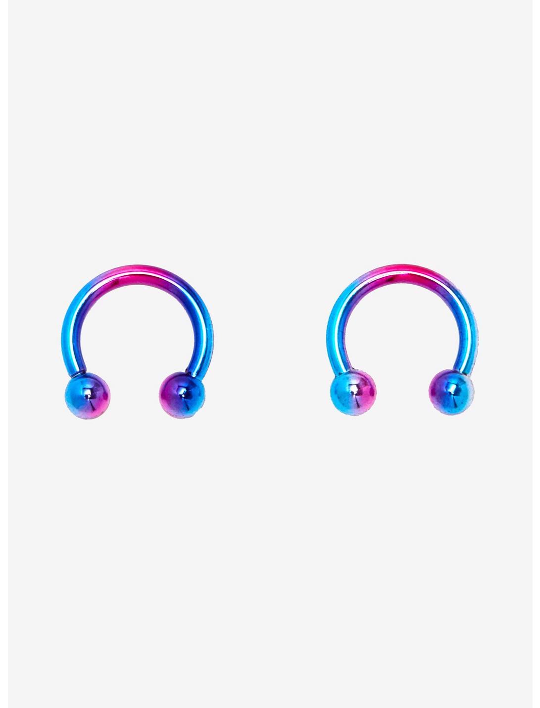 Steel Pink & Blue Ombre Circular Barbell 2 Pack, MULTI, hi-res
