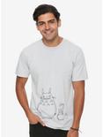 Studio Ghibli My Neighbor Totoro Line Art T-Shirt - BoxLunch Exclusive, GREY, hi-res