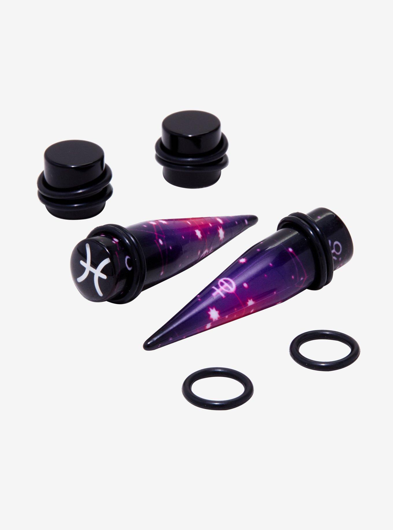 Acrylic Pisces Galaxy Taper 2 Pack, MULTI, hi-res