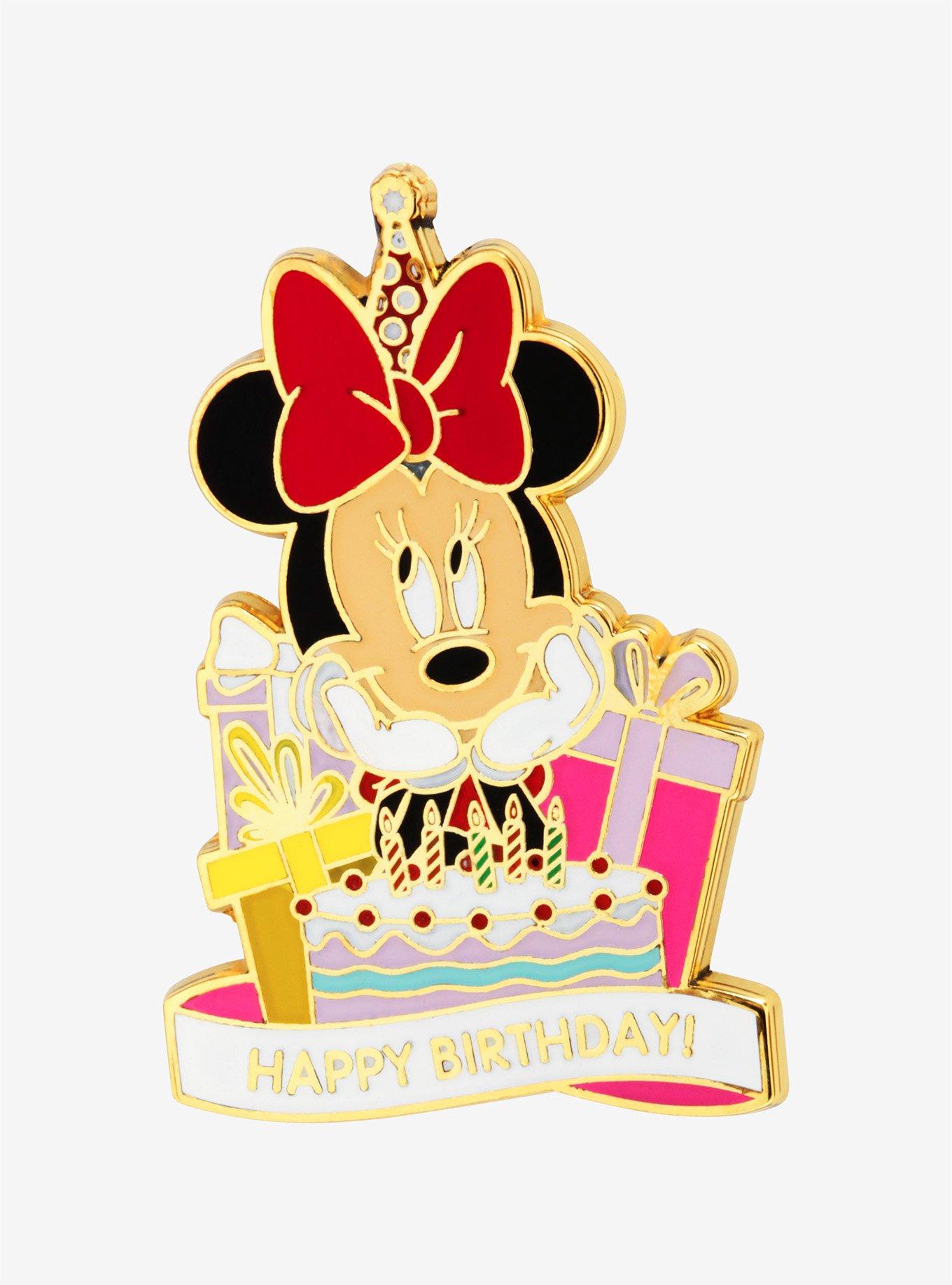 Disney Minnie Mouse Birthday Enamel Pin - BoxLunch Exclusive, , hi-res