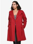 Mortal Engines Anna Fang Girls Trench Coat Plus Size, RED, hi-res