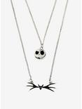 The Nightmare Before Christmas Jack's Head & Bat Bow Layered Necklace, , hi-res