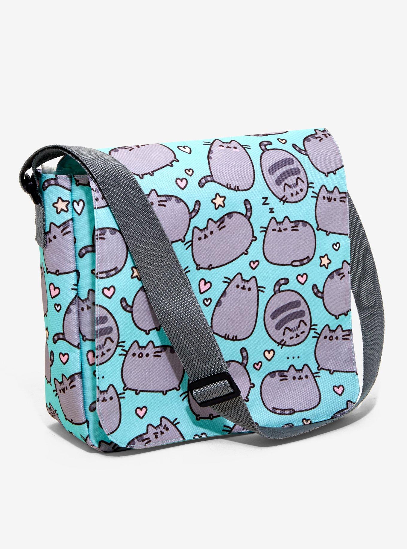 Pusheen Pastel Teal Messenger Bag, , hi-res