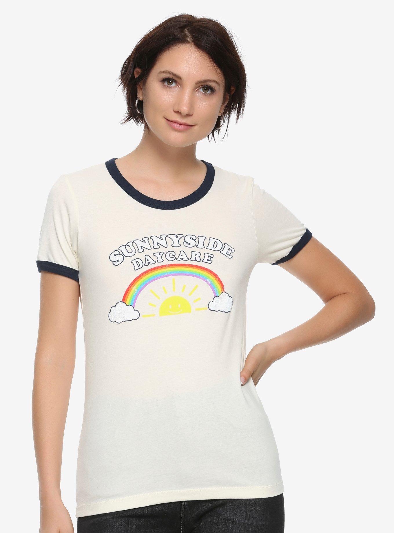 Disney Pixar Toy Story Land Sunnyside Daycare Womens Ringer T-Shirt - BoxLunch Exclusive, NATURAL, hi-res