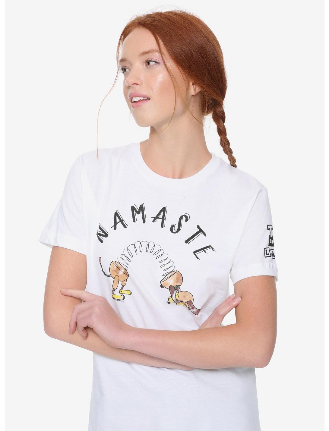 Disney Pixar Toy Story Land Slinky Namaste Womens Tee - BoxLunch Exclusive, NATURAL, hi-res