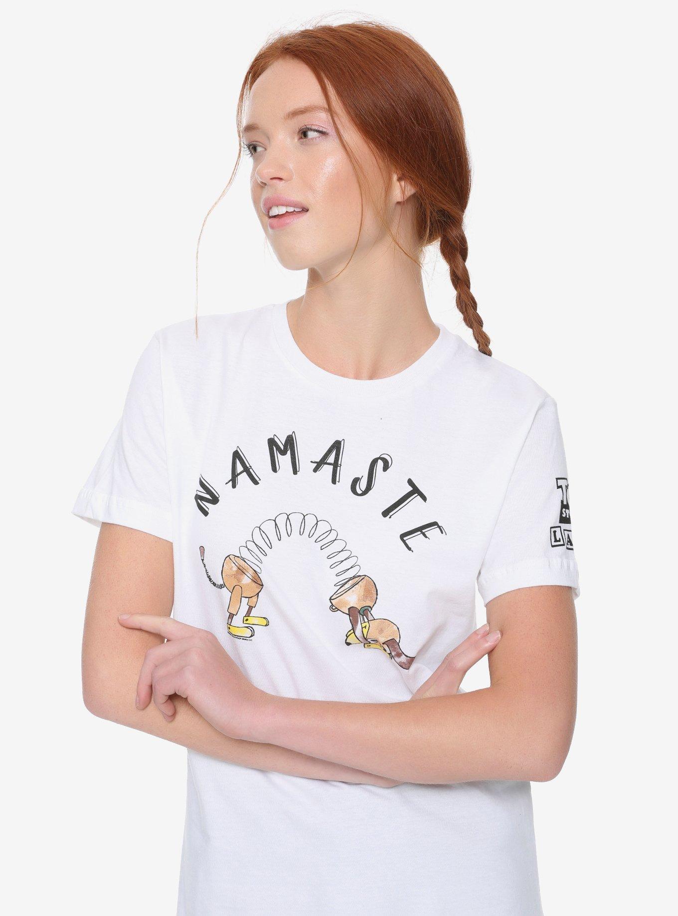 Disney Pixar Toy Story Land Slinky Namaste Womens Tee - BoxLunch Exclusive, NATURAL, hi-res