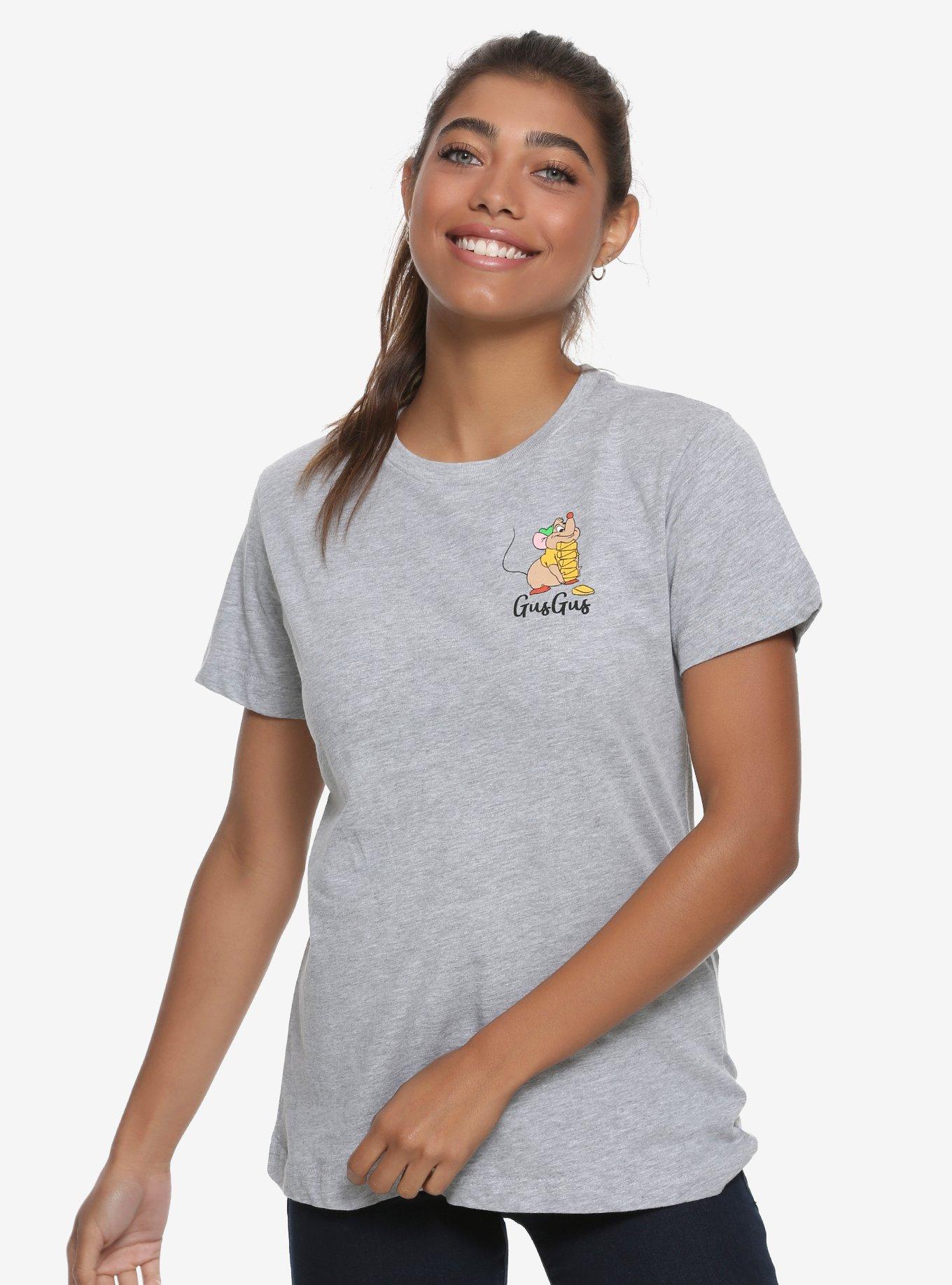 Disney Cinderella Gus Gus Womens Tee - BoxLunch Exclusive, GREY, hi-res