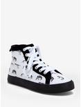 Black & White Skeleton Dinosaur Hi-Top Sneakers, MULTI, hi-res