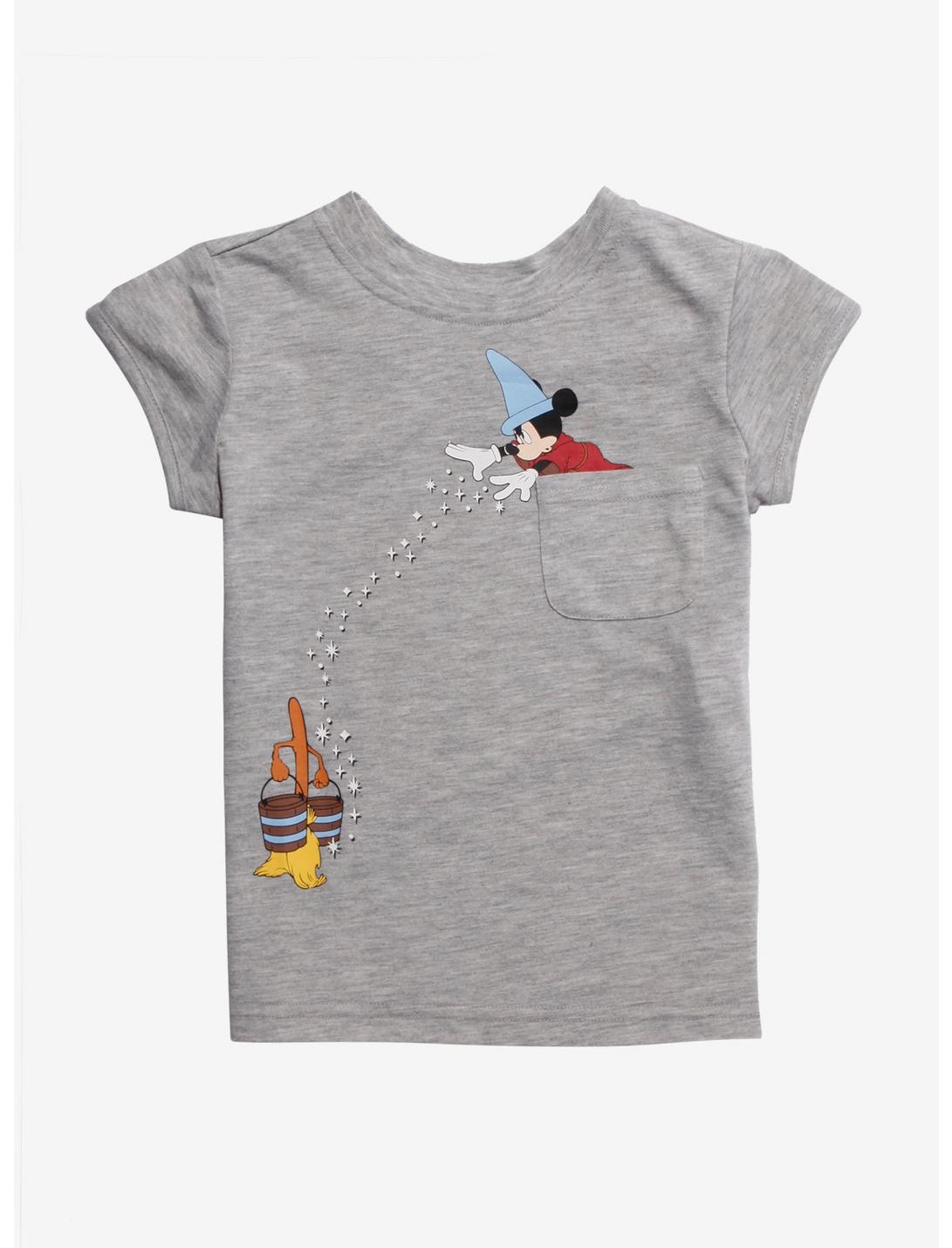 Disney Fantasia Mickey Mouse & Broom Toddler T-Shirt, GREY, hi-res