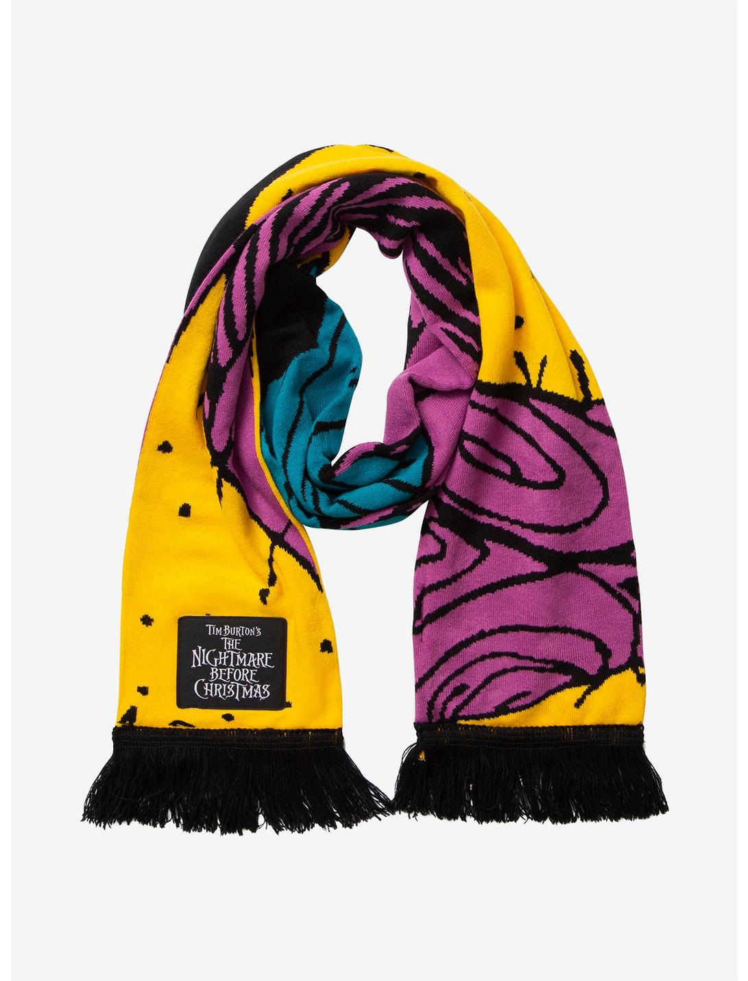 The Nightmare Before Christmas Sally Patchwork Knit Scarf, , hi-res