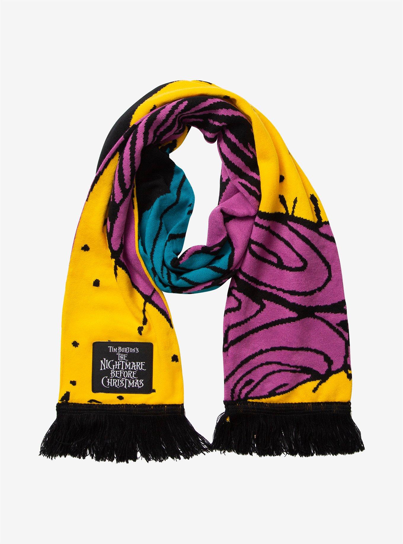 The Nightmare Before Christmas Sally Patchwork Knit Scarf, , hi-res