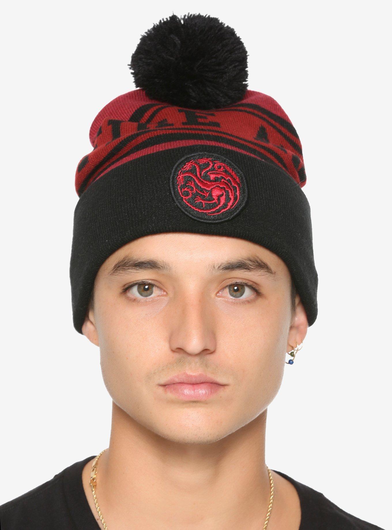 Game Of Thrones Targaryen Sigil Pom Watchman Beanie, , hi-res