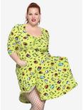 The Nightmare Before Christmas Retro Fit & Flare Dress Plus Size, MULTI, hi-res