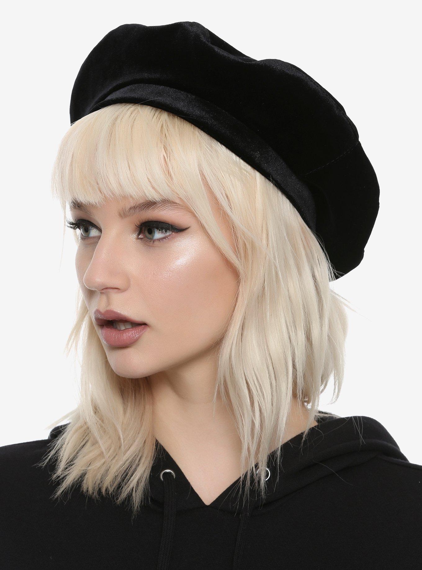 Black Velvet Beret, , hi-res