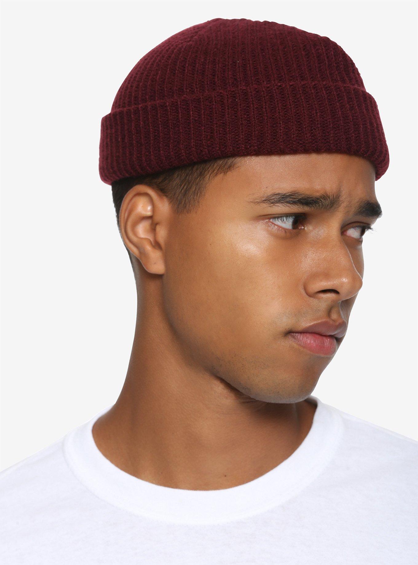 Maroon Skull Cap Beanie, , hi-res