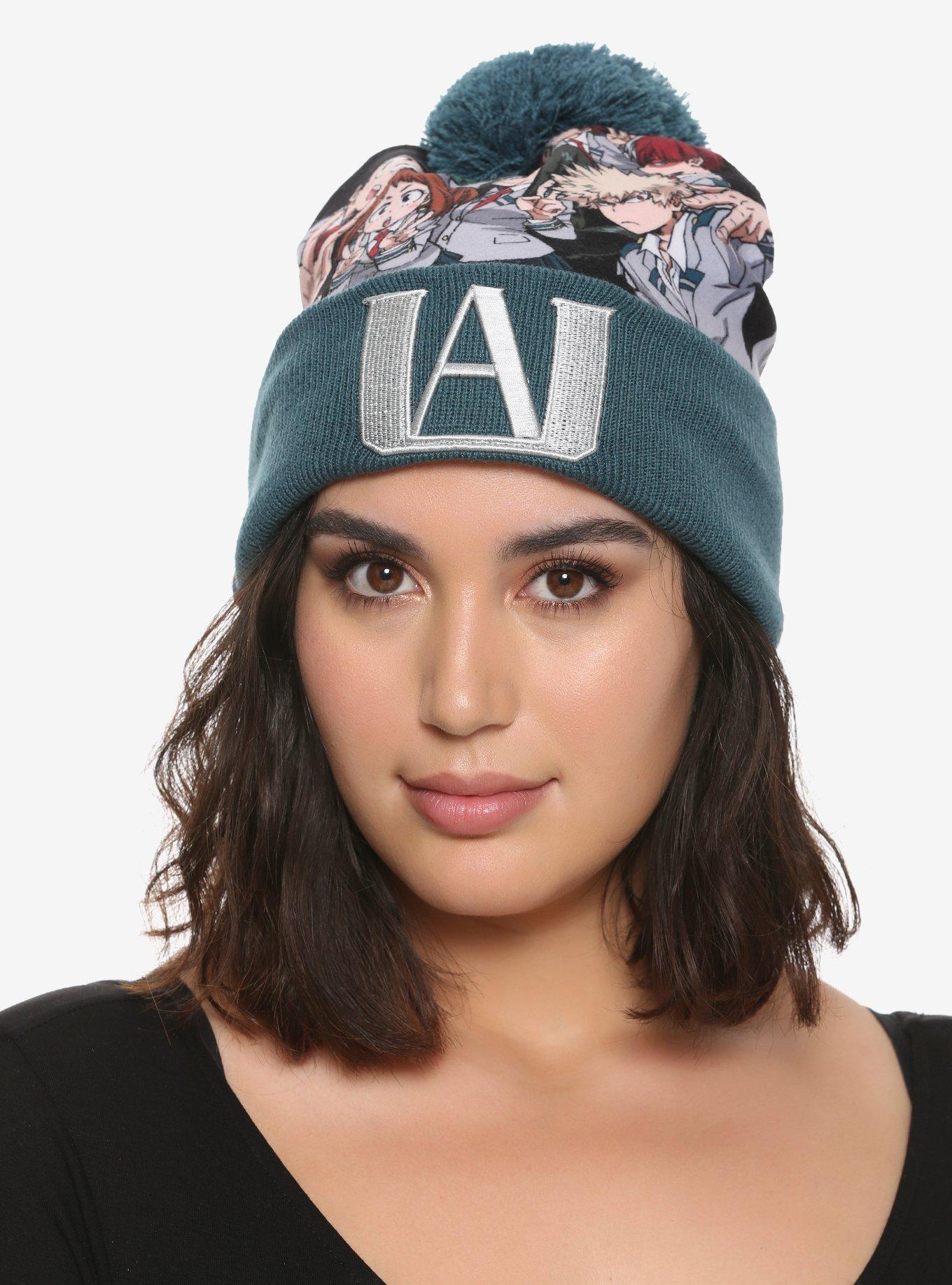 My Hero Academia UA Pom Watchman Beanie, , hi-res