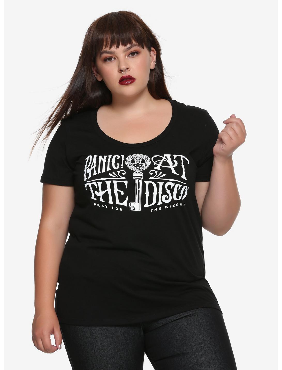 Panic! At The Disco Key Girls T-Shirt Plus Size, BLACK, hi-res