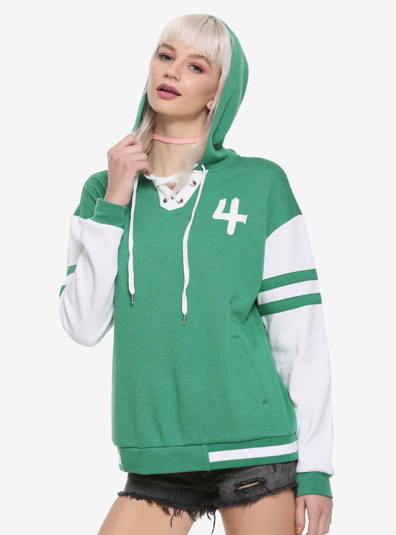 Sailor Moon Sailor Jupiter Girls Athletic Hoodie Hot Topic Exclusive, WHITE, hi-res