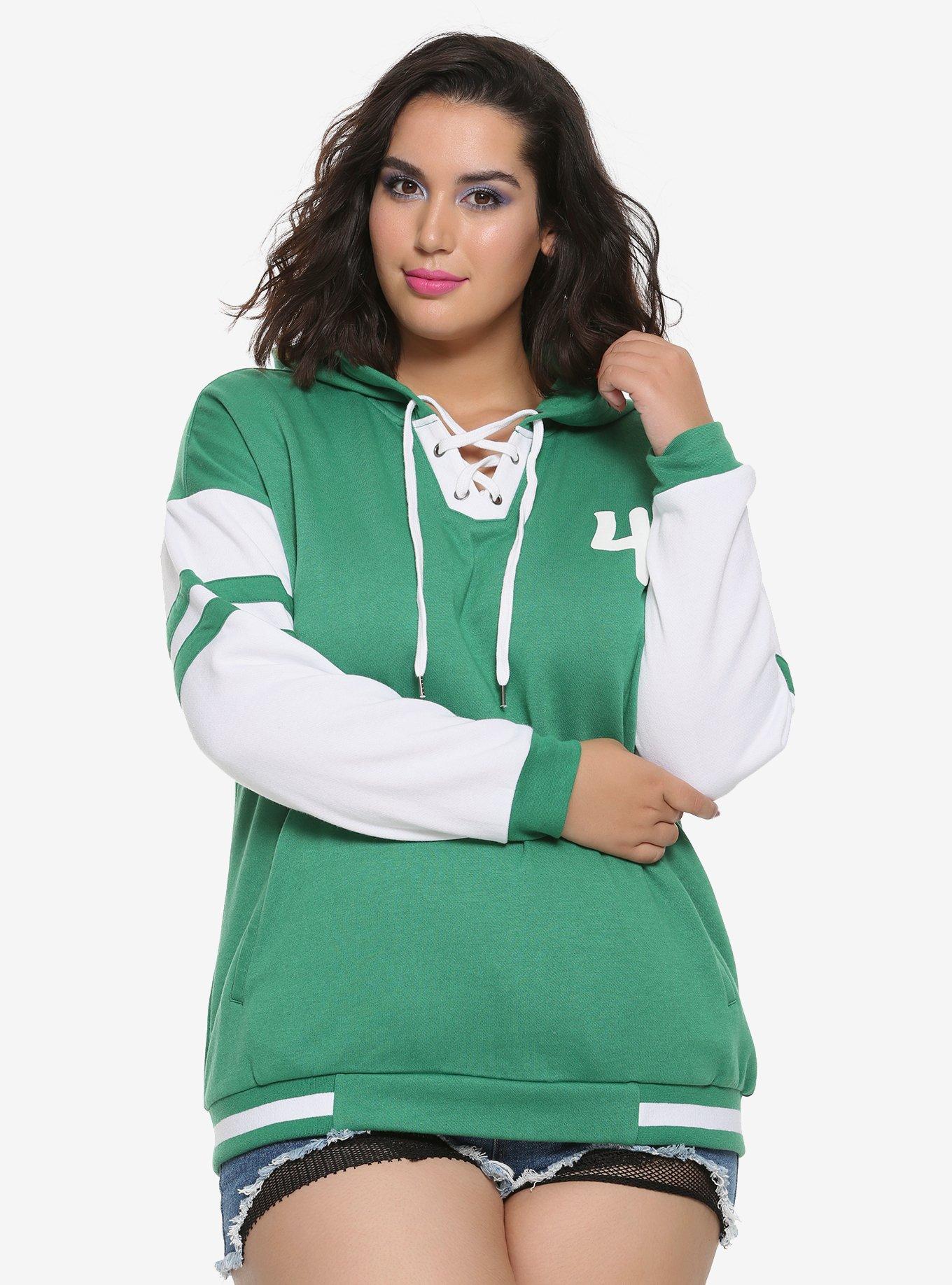 Sailor Moon Sailor Jupiter Girls Athletic Hoodie Plus Size Hot Topic Exclusive, WHITE, hi-res