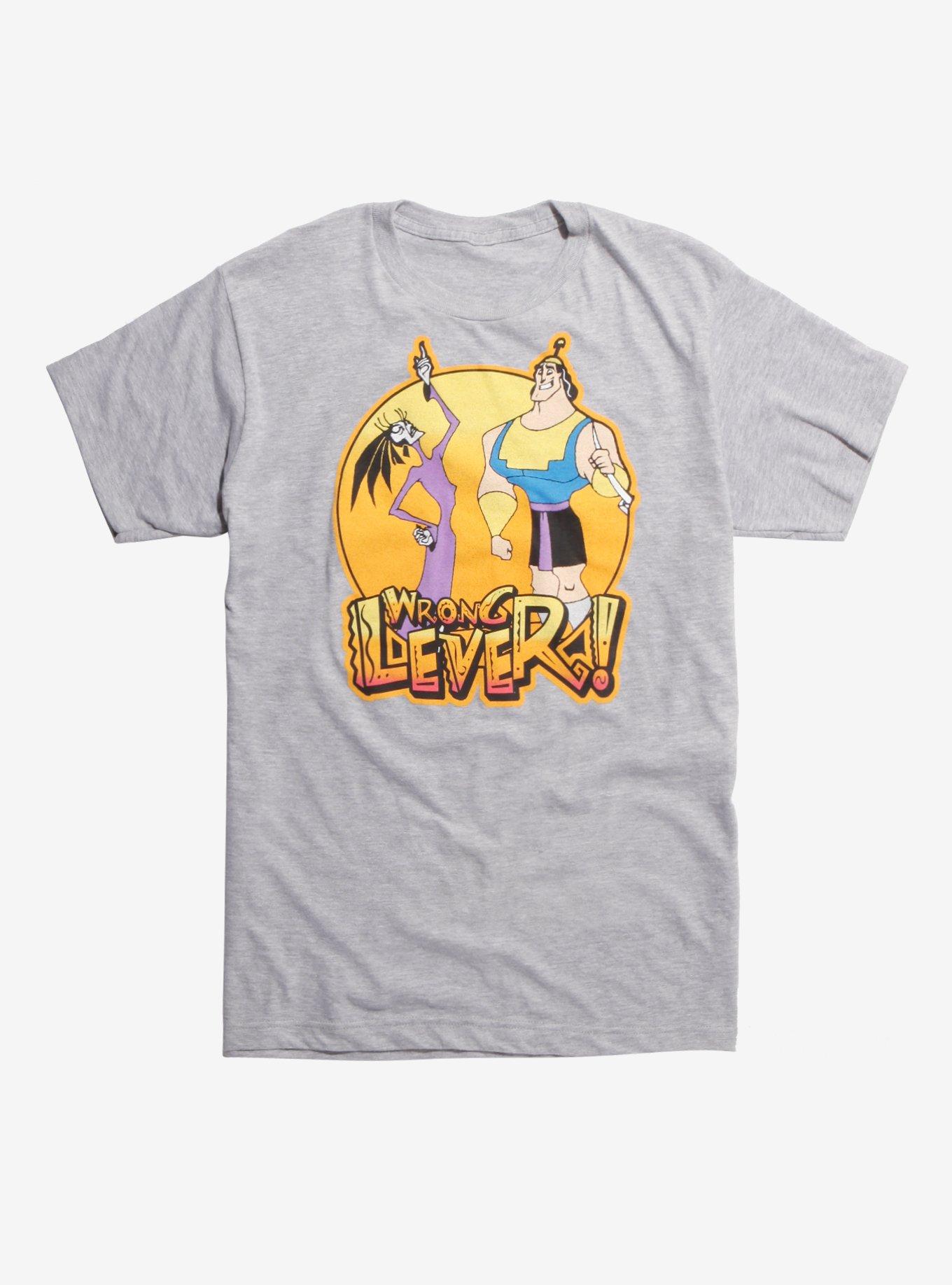 Disney The Emperor's New Groove Wrong Lever T-Shirt, GREY, hi-res