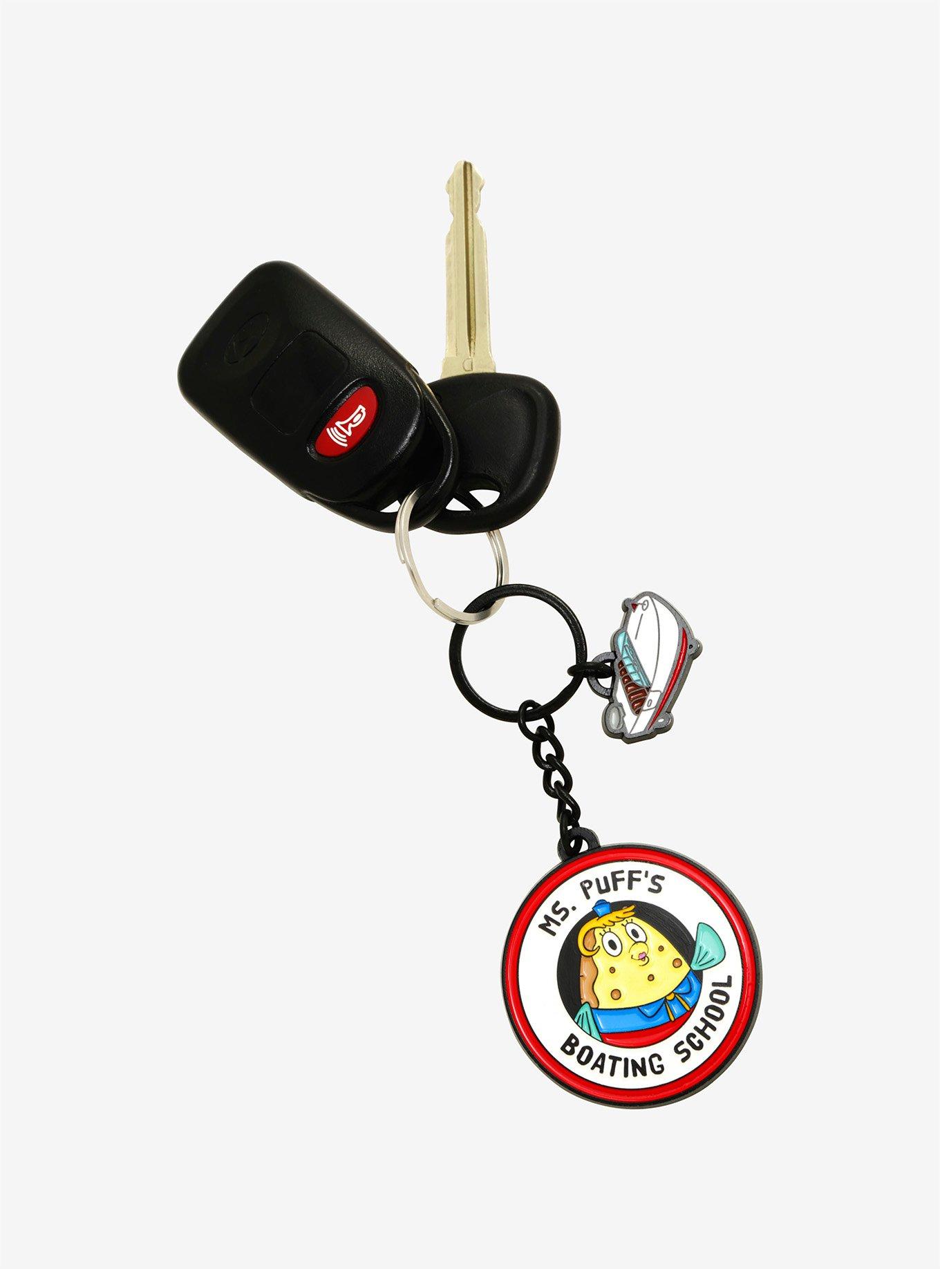 SpongeBob SquarePants Ms. Puff Enamel Key Chain, , hi-res