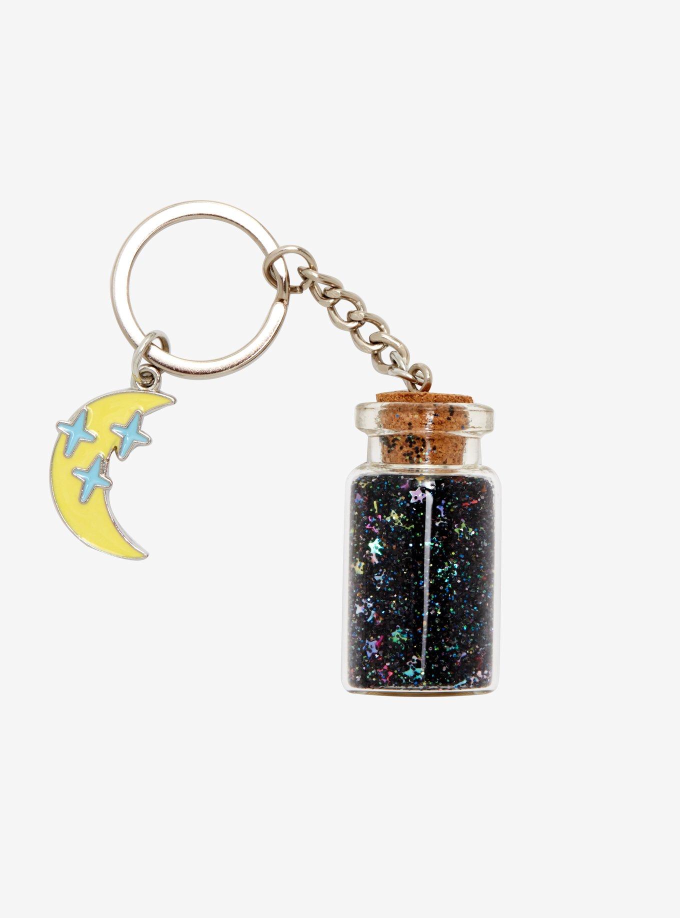 Glitter Cork Bottle Key Chain, , hi-res
