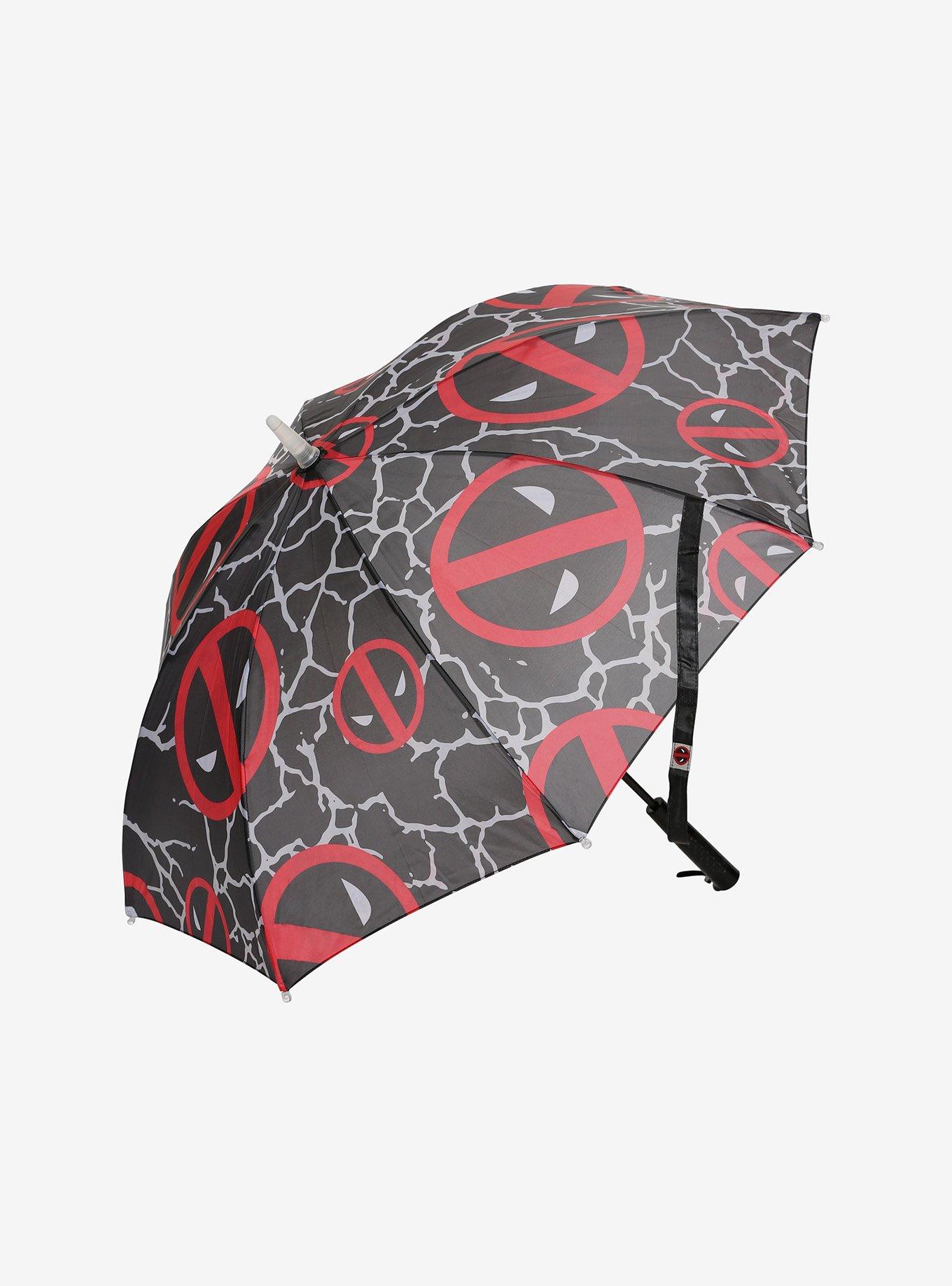 Marvel Deadpool Logo LED Flashlight Umbrella, , hi-res