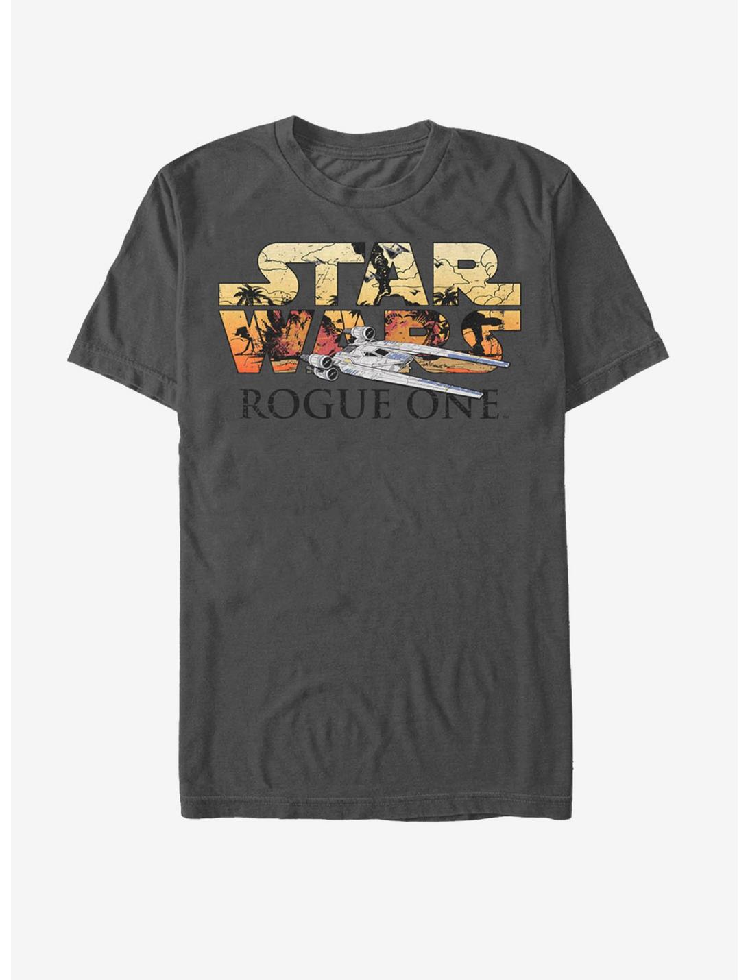 Star Wars Rogue One Battle Logo T-Shirt, CHARCOAL, hi-res